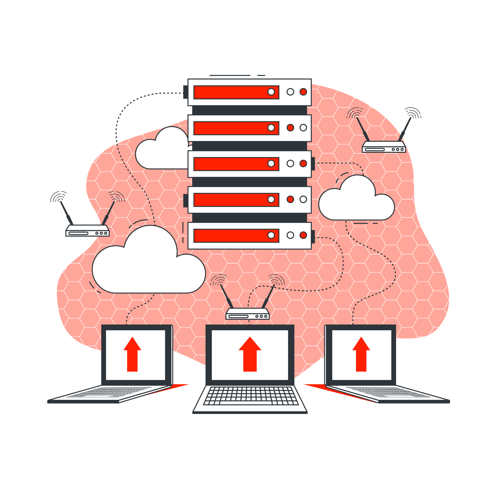 Red Team network infrastructure illustration